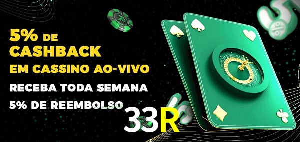 Promoções do cassino ao Vivo 33R